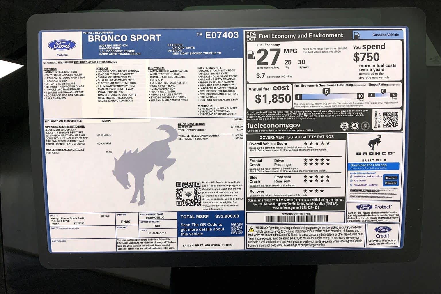 2026 Ford Bronco Sport