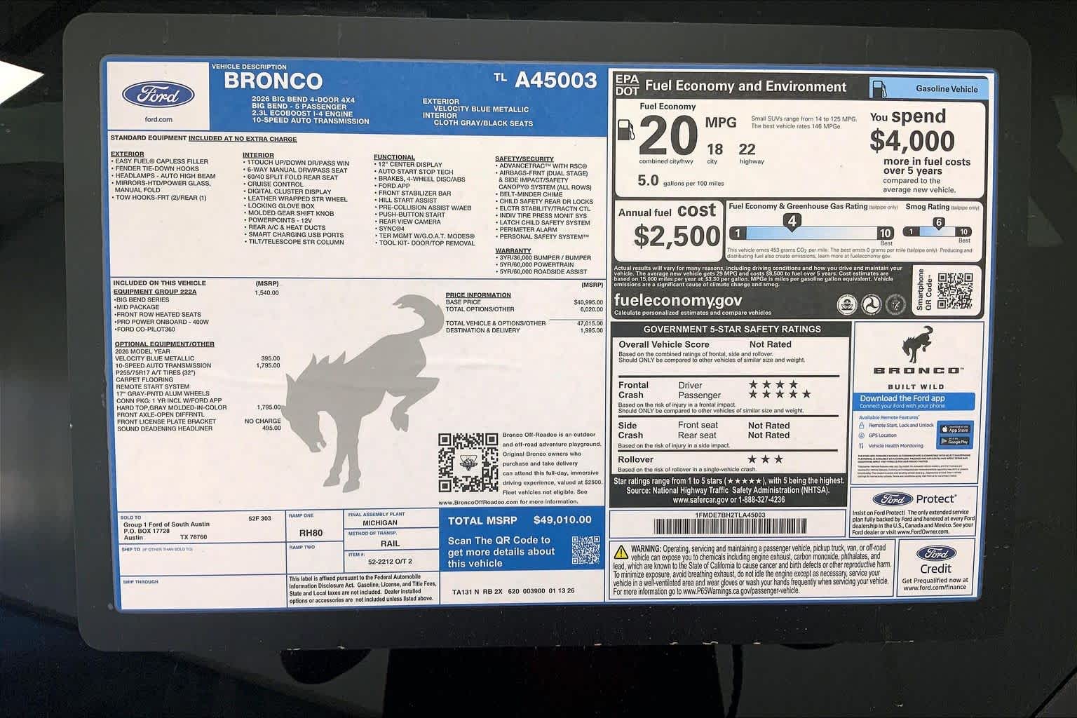 2026 Ford Bronco