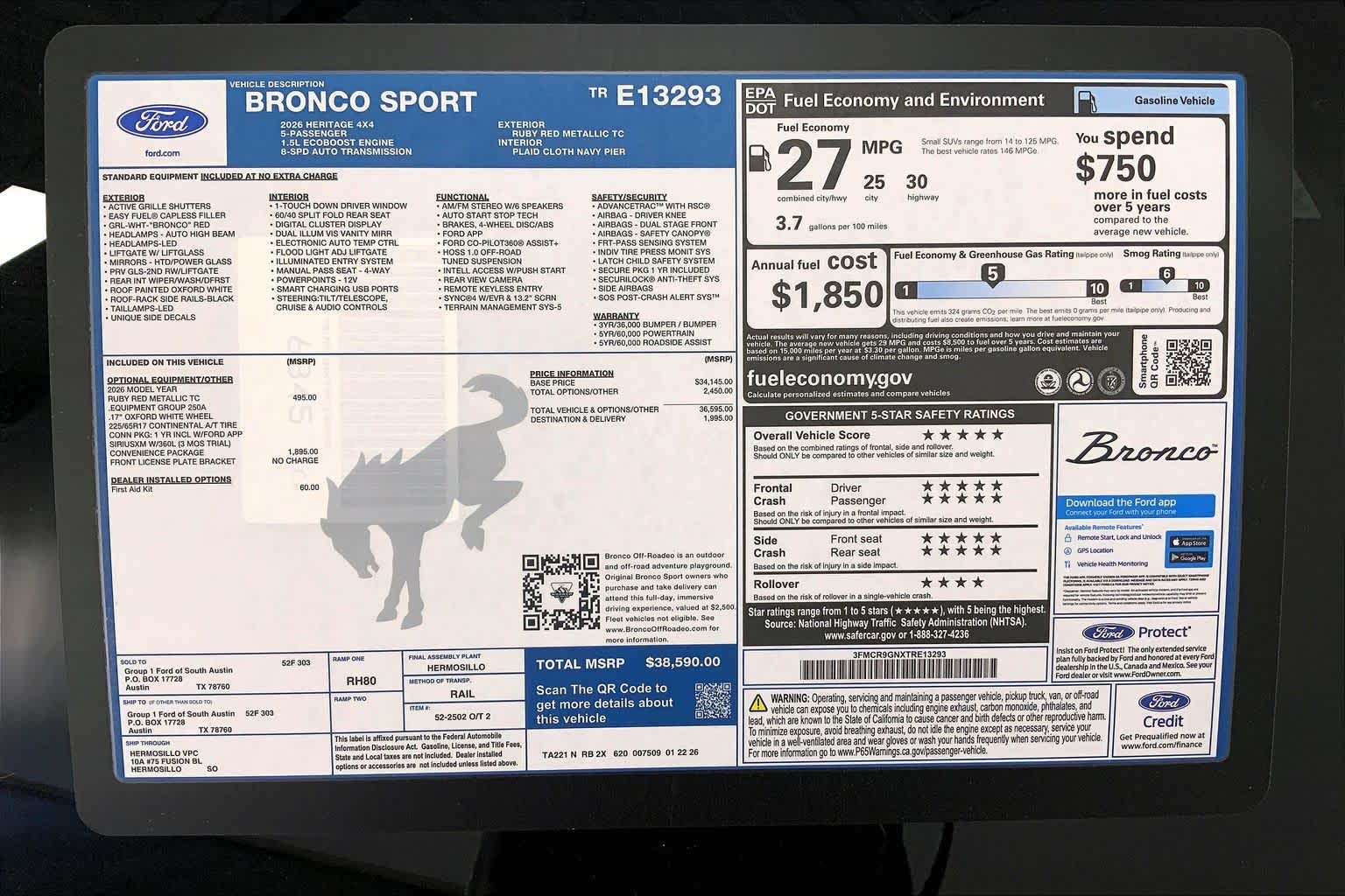 2026 Ford Bronco Sport