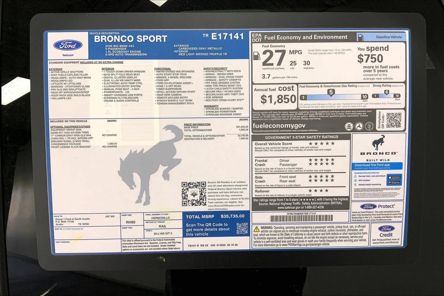2026 Ford Bronco Sport