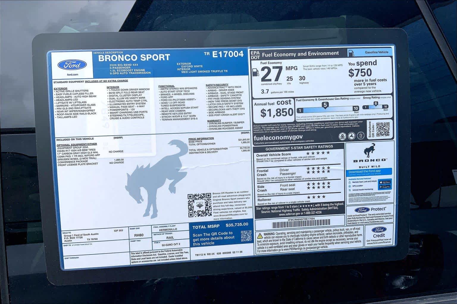 2026 Ford Bronco Sport