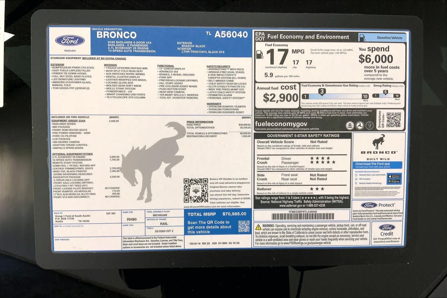 2026 Ford Bronco