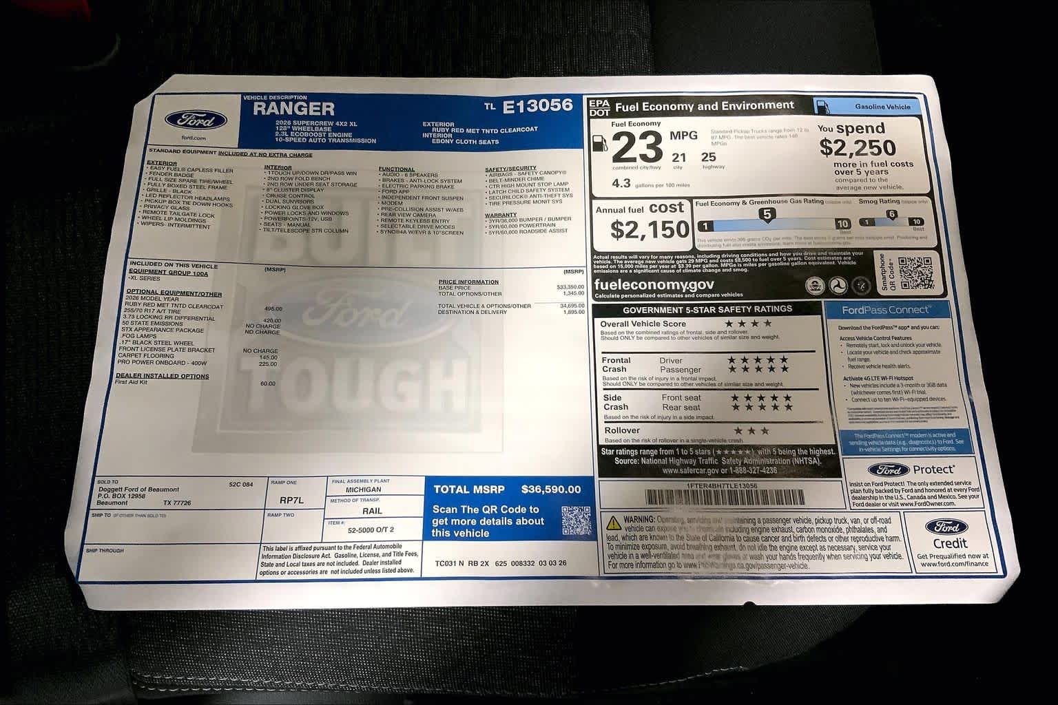 2026 Ford Ranger