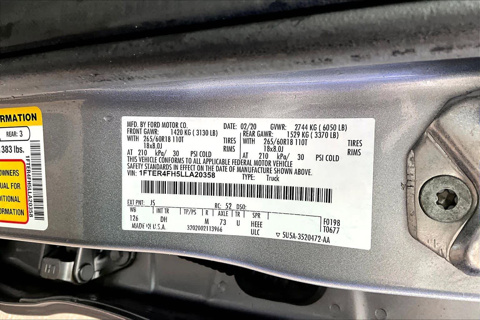 2020 Ford Ranger