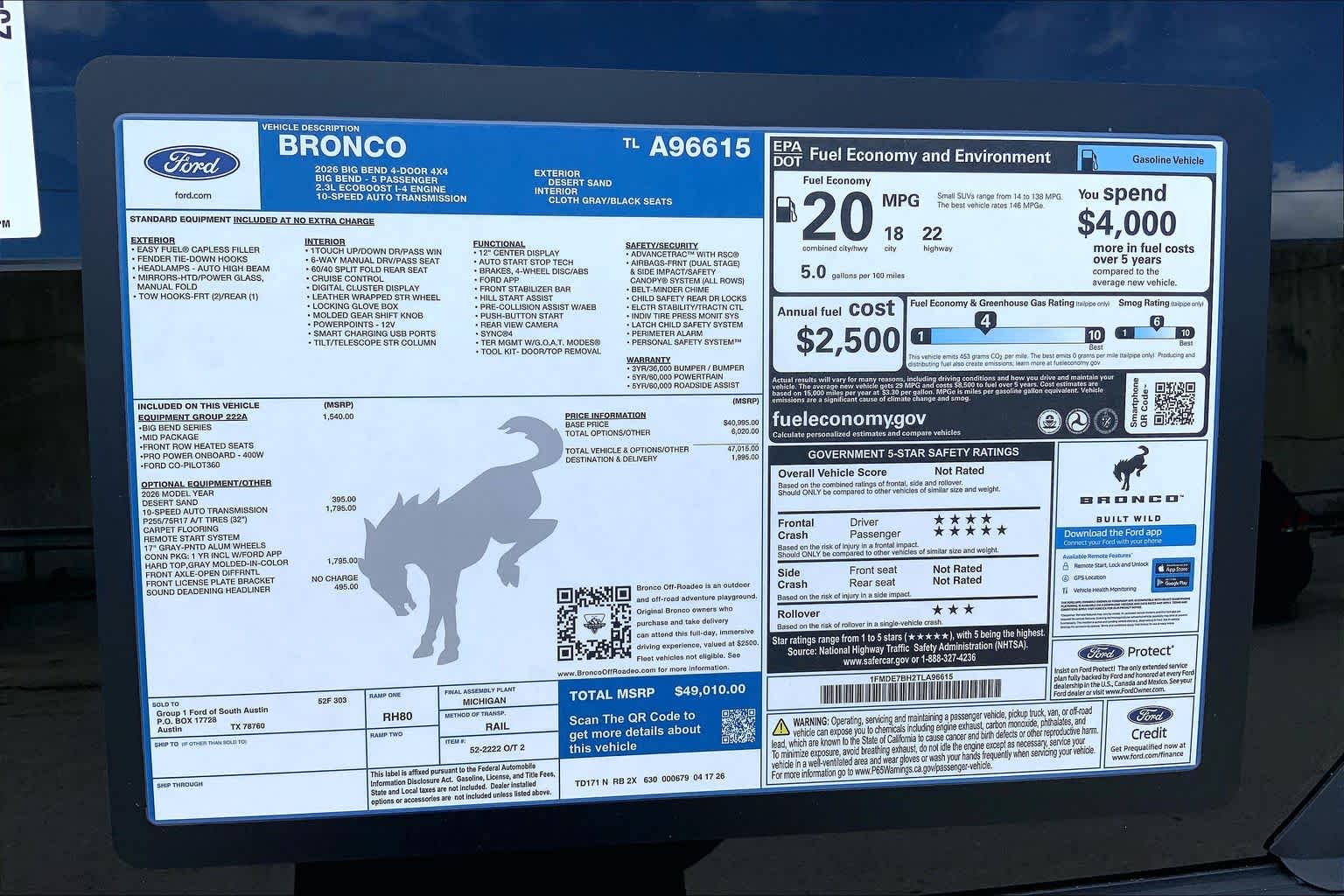 2026 Ford Bronco