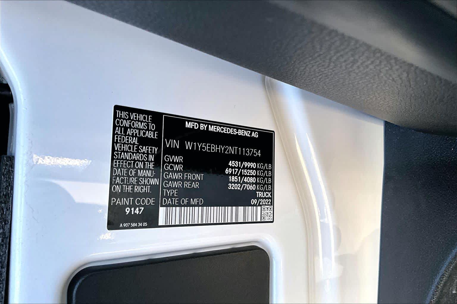 2022 Mercedes-Benz Sprinter Cargo Van