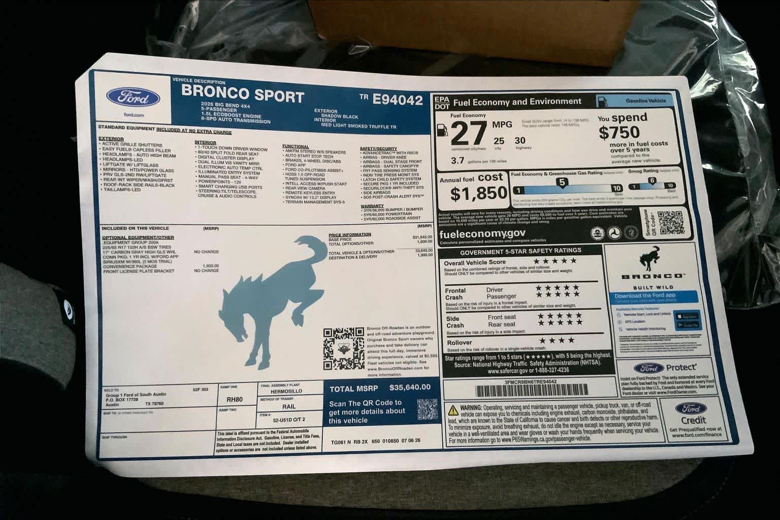 2026 Ford Bronco Sport