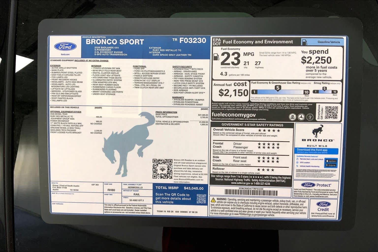 2026 Ford Bronco Sport