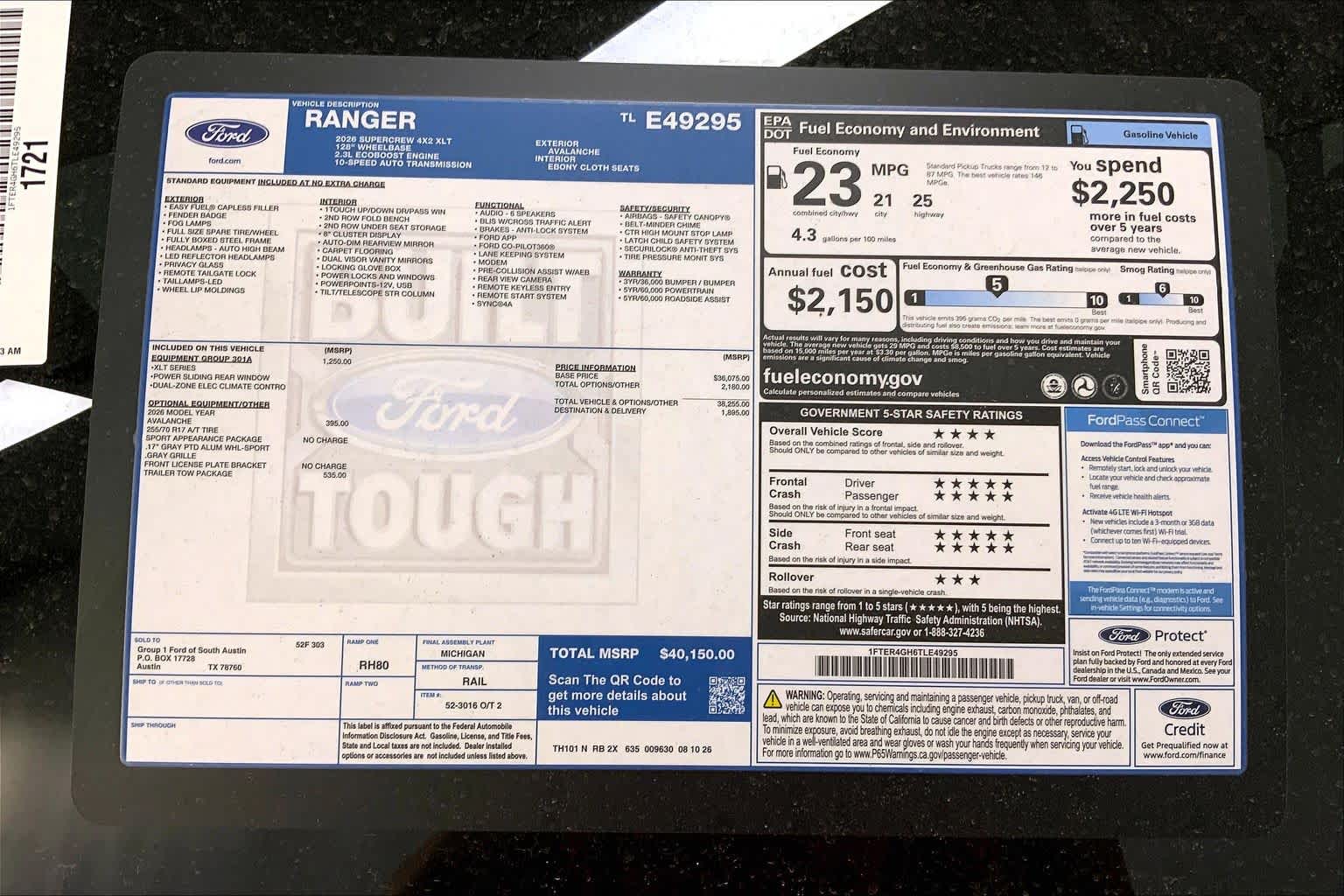 2026 Ford Ranger