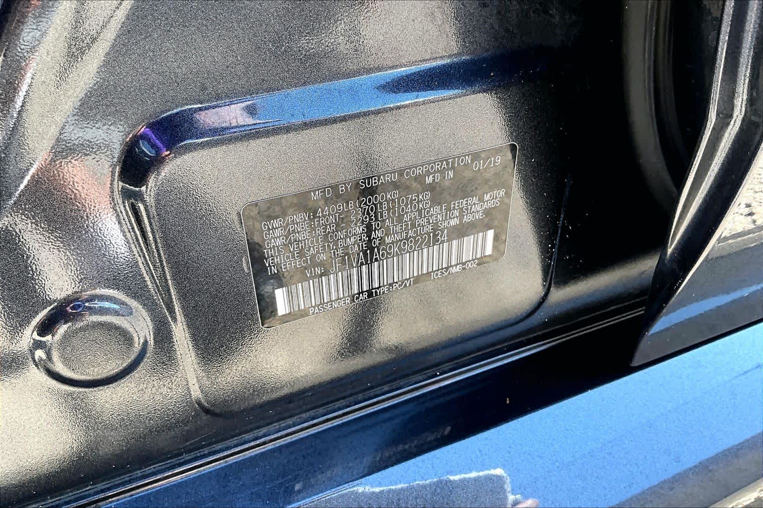 2019 Subaru WRX